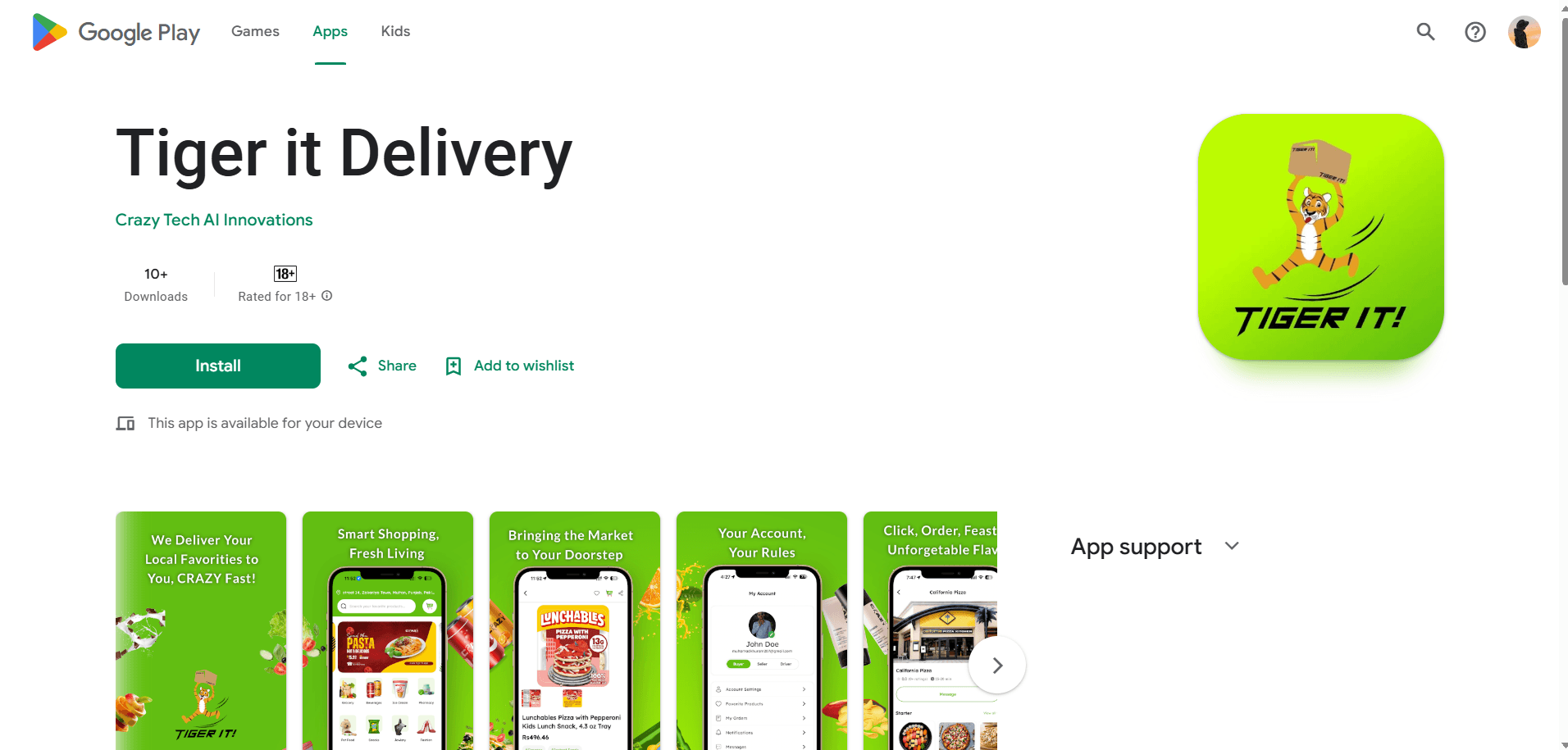 Tigerit Delivery screenshot