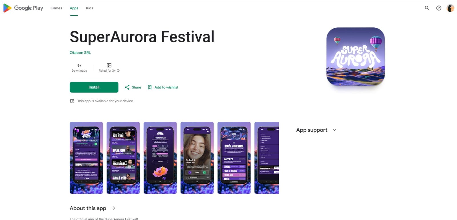 SuperAurora Festival screenshot